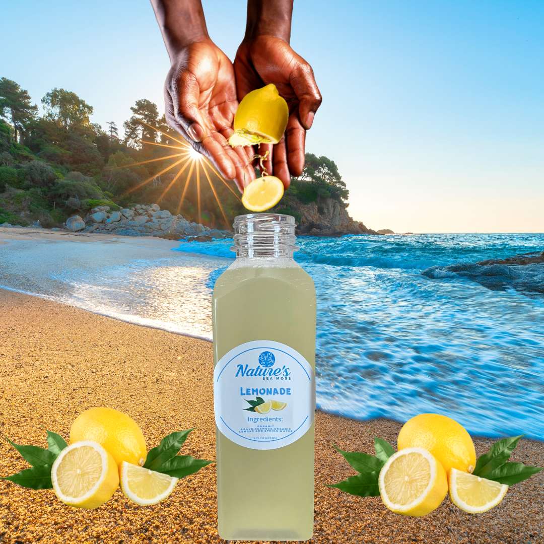 16oz Organic Seamoss Lemonade 100% Natural (Detox)